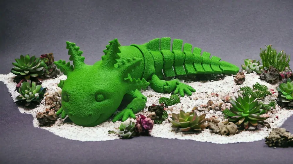 Axolotl zelený